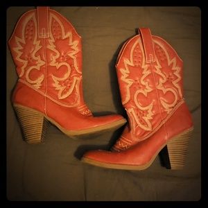 Red cowgirl boots